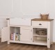 Corp bucatarie pentru chiuveta dubla - chiuveta nu este inclusa in pret de la Rustic Butique PS599 - Top Culoare_P001 - Corp Culoare_P015 - DUBLU COLOR