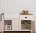 Corp bucatarie pentru chiuveta dubla - chiuveta nu este inclusa in pret de la Rustic Butique PS599 - Top Culoare_P001 - Corp Culoare_P015 - DUBLU COLOR