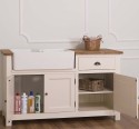 Corp bucatarie pentru chiuveta dubla - chiuveta nu este inclusa in pret de la Rustic Butique PS599 - Top Culoare_P001 - Corp Culoare_P015 - DUBLU COLOR