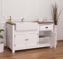 Corp bucatarie pentru chiuveta dubla - chiuveta nu este inclusa in pret de la Rustic Butique PS599 - Top Culoare_P037 - Corp Culoare_P004 - DUBLU COLOR