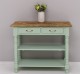 Consola de perete cu picioare strunjite, doua rafturi si doua sertare de la Rustic Butique PS708 - Culoare Top_P064 - Culoare Corp_P092 - DUBLU COLOR