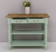 Consola de perete cu picioare strunjite, doua rafturi si doua sertare de la Rustic Butique PS708 - Culoare Top_P064 - Culoare Corp_P092 - DUBLU COLOR