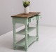Consola de perete cu picioare strunjite, doua rafturi si doua sertare de la Rustic Butique PS708 - Culoare Top_P064 - Culoare Corp_P092 - DUBLU COLOR