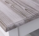 Consola de perete cu picioare strunjite, doua rafturi si doua sertare de la Rustic Butique PS708 - Culoare Top_P067 - Culoare Corp_P039 - DUBLU COLOR