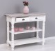 Consola de perete cu picioare strunjite, doua rafturi si doua sertare de la Rustic Butique PS708 - Culoare Top_P067 - Culoare Corp_P039 - DUBLU COLOR
