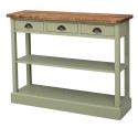 Consola cu 3 sertare si 1 polita de la Rustic Butique PS513 - Culoare Top_P064 - Culoare Corp_P054 - DUBLU COLOR