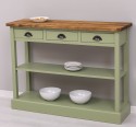 Consola cu 3 sertare si 1 polita de la Rustic Butique PS513 - Culoare Top_P064 - Culoare Corp_P054 - DUBLU COLOR