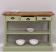 Consola cu 3 sertare si 1 polita de la Rustic Butique PS513 - Culoare Top_P064 - Culoare Corp_P054 - DUBLU COLOR