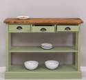 Consola cu 3 sertare si 1 polita de la Rustic Butique PS513 - Culoare Top_P064 - Culoare Corp_P054 - DUBLU COLOR