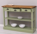 Consola cu 3 sertare si 1 polita de la Rustic Butique PS513 - Culoare Top_P064 - Culoare Corp_P054 - DUBLU COLOR