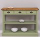 Consola cu 3 sertare si 1 polita de la Rustic Butique PS513 - Culoare Top_P064 - Culoare Corp_P054 - DUBLU COLOR
