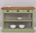 Consola cu 3 sertare si 1 polita de la Rustic Butique PS513 - Culoare Top_P064 - Culoare Corp_P054 - DUBLU COLOR