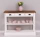 Consola cu 3 sertare si 1 polita de la Rustic Butique PS513 - Culoare Top_P064 - Culoare Corp_P030++P039A - TRIPLU COLOR