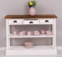 Consola cu 3 sertare si 1 polita de la Rustic Butique PS513 - Culoare Top_P064 - Culoare Corp_P030++P039A - TRIPLU COLOR