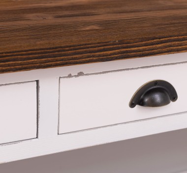 Consola cu 3 sertare si 1 polita de la Rustic Butique PS513 - Culoare Top_P064 - Culoare Corp_P030++P039A - TRIPLU COLOR
