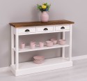 Consola cu 3 sertare si 1 polita de la Rustic Butique PS513 - Culoare Top_P064 - Culoare Corp_P030++P039A - TRIPLU COLOR
