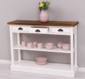 Consola cu 3 sertare si 1 polita de la Rustic Butique PS513 - Culoare Top_P064 - Culoare Corp_P030++P039A - TRIPLU COLOR