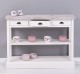 Consola cu 3 sertare si 1 polita de la Rustic Butique PS513 - Culoare Top_P067 - Culoare Corp_P015 - DUBLU COLOR