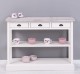 Consola cu 3 sertare si 1 polita de la Rustic Butique PS513 - Culoare Top_P067 - Culoare Corp_P015 - DUBLU COLOR