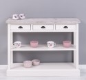 Consola cu 3 sertare si 1 polita de la Rustic Butique PS513 - Culoare Top_P067 - Culoare Corp_P015 - DUBLU COLOR