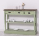 Consola cu 3 sertare si 1 polita de la Rustic Butique PS513 - Culoare Top_P066 - Culoare Corp_P054 - DUBLU COLOR