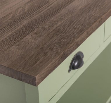 Consola cu 3 sertare si 1 polita de la Rustic Butique PS513 - Culoare Top_P066 - Culoare Corp_P054 - DUBLU COLOR