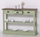 Consola cu 3 sertare si 1 polita de la Rustic Butique PS513 - Culoare Top_P066 - Culoare Corp_P054 - DUBLU COLOR