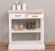 Consola cu 2 sertare, 1 polita, blat stejar de la Rustic Butique PS514 - Culoare Top_P035 - Culoare Corp_P039 - DUBLU COLOR