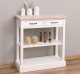 Consola cu 2 sertare, 1 polita, blat stejar de la Rustic Butique PS514 - Culoare Top_P035 - Culoare Corp_P039 - DUBLU COLOR
