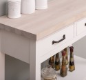 Consola cu 2 sertare, 1 polita, blat stejar de la Rustic Butique PS514 - Culoare Top_P035 - Culoare Corp_P039 - DUBLU COLOR
