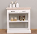 Consola cu 2 sertare, 1 polita, blat stejar de la Rustic Butique PS514 - Culoare Top_P035 - Culoare Corp_P039 - DUBLU COLOR
