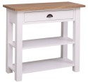 Consola cu 1 sertar, blat stejar de la Rustic Butique PS238 - Culoare Top_P061 - Culoare Corp_P004 - DUBLU COLOR