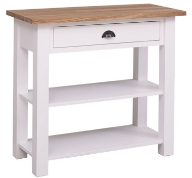 Consola cu 1 sertar, blat stejar de la Rustic Butique PS238 - Culoare Top_P061 - Culoare Corp_P004 - DUBLU COLOR