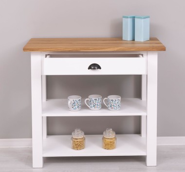 Consola cu 1 sertar, blat stejar de la Rustic Butique PS238 - Culoare Top_P061 - Culoare Corp_P004 - DUBLU COLOR