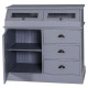 Bufet cu 1 usa, 3 sertare, 2 compartiemente cu usa sticla, BAS de la Rustic Butique PS271BAS - Culoare_P042A - VOPSIT ANTICHIZAT