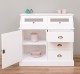 Bufet cu 1 usa, 3 sertare, 2 compartiemente cu usa sticla, BAS de la Rustic Butique PS271BAS - Culoare_P004 - VOPSIT