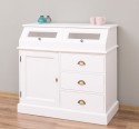 Bufet cu 1 usa, 3 sertare, 2 compartiemente cu usa sticla, BAS de la Rustic Butique PS271BAS - Culoare_P004 - VOPSIT