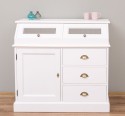 Bufet cu 1 usa, 3 sertare, 2 compartiemente cu usa sticla, BAS de la Rustic Butique PS271BAS - Culoare_P004 - VOPSIT