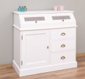 Bufet cu 1 usa, 3 sertare, 2 compartiemente cu usa sticla, BAS de la Rustic Butique PS271BAS - Culoare_P004 - VOPSIT
