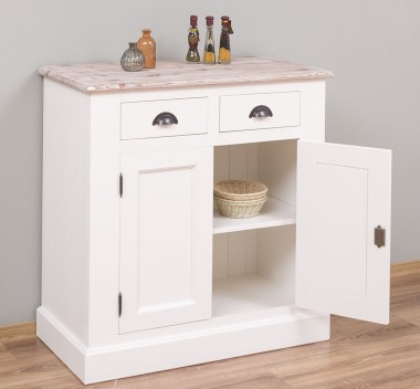 Bufet cu 2 usi, 2 sertare, BAS de la Rustic Butique PS70BAS - Culoare Top_P071 - Culoare Corp_P039 - DUBLU COLOR