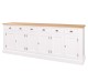 Bufet cu 6 usi si 6 sertare, blat stejar, BAS de la Rustic Butique PS179BAS - Culoare Top_P061 - Culoare Corp_P004 - DUBLU COLOR