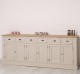Bufet cu 6 usi si 6 sertare, blat stejar, BAS de la Rustic Butique PS179BAS - Culoare Top_P0 - Culoare Corp_P024A - VOPSIT ANTICHIZAT