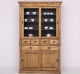 Bufet cu 2 usi glisante, 2 sertare BAS + 4 sertare, 2 usi sticla glisante SUP de la Rustic Butique PS171 + PS172 - Culoare Ext._P001 / Culoare Int._P003 - DUBLU COLOR