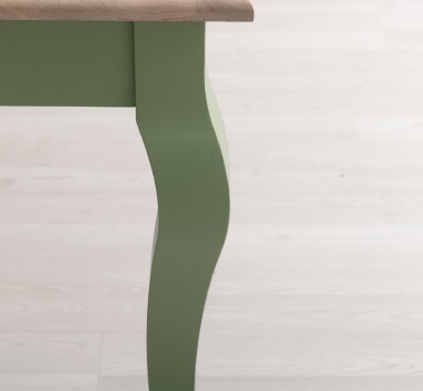 Masa dining cu picioare curbate 180x90x78cm, blat stejar de la Rustic Butique PS383 - Culoare Top_P035 - Culoare Corp_P054 - DUBLU COLOR