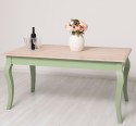 Masa dining cu picioare curbate 160x90x78cm, blat stejar de la Rustic Butique PS383 - Culoare Top_P035 - Culoare Corp_P054 - DUBLU COLOR
