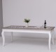 Masa dining cu picioare curbate 210x90x78cm de la Rustic Butique PS383 - Culoare Top_P037 - Culoare Corp_P030++P004A - TRIPLU COLOR