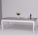 Masa dining cu picioare curbate 210x90x78cm de la Rustic Butique PS383 - Culoare Top_P037 - Culoare Corp_P030++P004A - TRIPLU COLOR