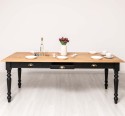 Masa dining 180x90cm, blat stejar de la Rustic Butique PS45-210 - Culoare Top_P061 - Culoare Corp_P003 - DUBLU COLOR