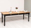 Masa dining 180x90cm, blat stejar de la Rustic Butique PS45-210 - Culoare Top_P061 - Culoare Corp_P003 - DUBLU COLOR