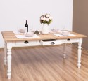 Masa dining 210x90cm, blat stejar de la Rustic Butique PS45 - Culoare Top_P089 - Culoare Corp_P015 - DUBLU COLOR